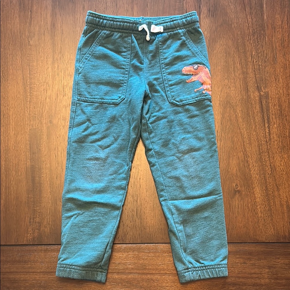Carter's Teal Dinosaur Sweatpants Comfortable Joggers